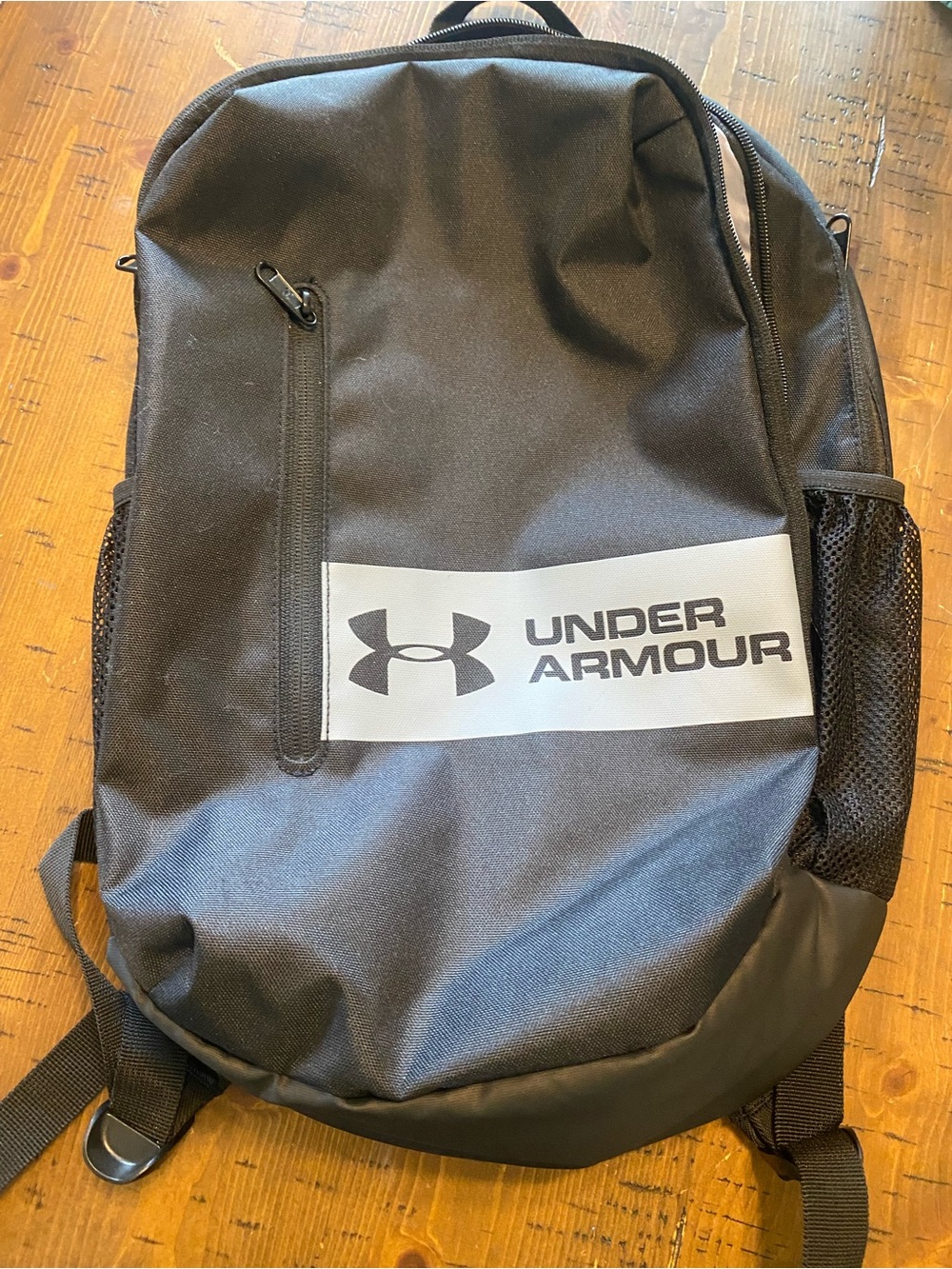 Under Armour Black and Gray Men's Backpack with Logo Panel
